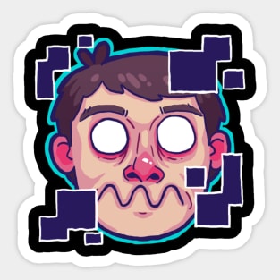 The Face Of Glitch Sticker
